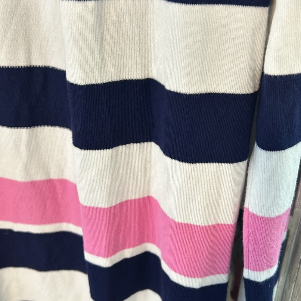 Navy, White and Pink Cardigan by Cyrus, Size Small - Picture 3 of 4